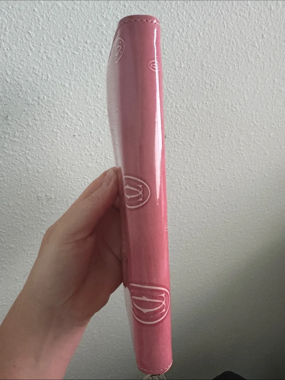 Cartier Happy Birthday Pink Patent Leather Zip Wallet EUC